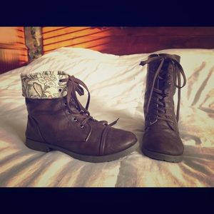 Forever 21 brown combat boots